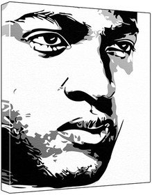 Taio Cruz (100% Original Painting. Not A Print ) Acrylic Paint On Deep Framed Canvas (60 x 50 x 1.8 cm) 3-Colour Black/Grey/White-image-40