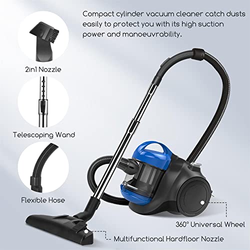 Aigostar Stofzuiger met zak, 700 W, compacte stofzuiger, HEPA-filter, grote capaciteit, klasse A - Image 4