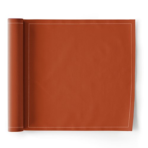 MY DRAP MYDRAP SA21/909-1 Table 20x20cm-Idéale pour fête, Anniversaire, Cocktail-Rouleau de 25 Serviettes, Coton, Terracotta, 5 cm