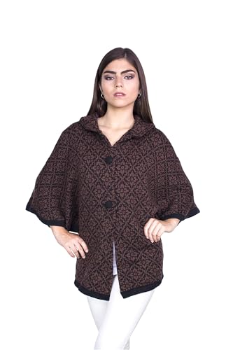 Alpaca Poncho Women | Alpaca Ruanas For Women | Alpaca Wool Poncho | Peruvian Cape For Women | Alpaca Wool Ponchos