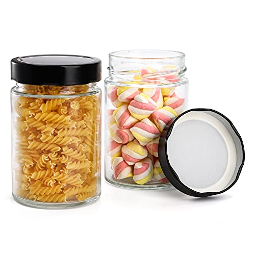 Dicunoy 12 Pack Glass Candle Jars With Lids, 17 Oz Large Candle Containers For Candle Making, Thick Cylinder Empty Votive Candle Holders, Mason Storage Containers For Dry Food, Powder #TOP4