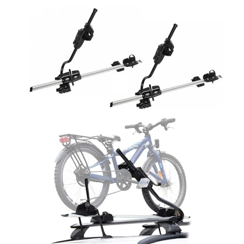 Farad P-Style Dachfahrradträger Auto Fahrradträger bis 25 kg Stahl ABE geprüft, Universal Dach fahrradträger, Dachträger Fahrradhalter abschließbar 2er Set