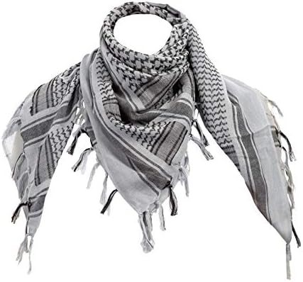 Unisex Military Scarf Premium Tactical Desert Scarf Wrap Gray
