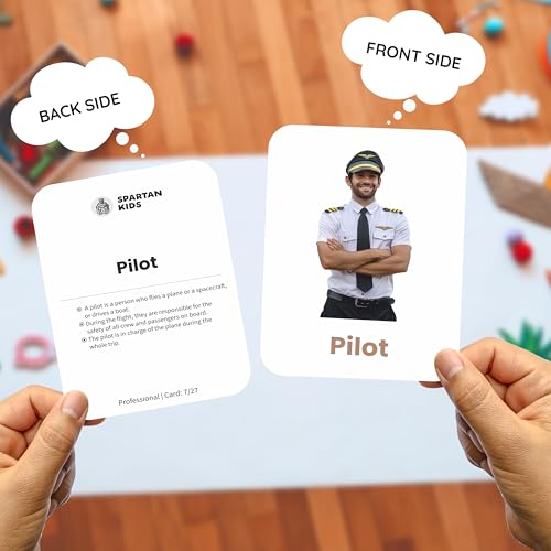 Image of SPARTAN KIDS ProfessionalCreative Thinking Flash Cards for Kids | 27 Early Learning Flash Cards Easy & Fun Way of Learning 1 Year to 6 Years Babies
