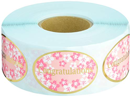 タカ印 ギフトテープ 21-93 アドテープ コングラッチュレーション 桜 H25×W36mm