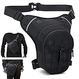ADRUOX Motorcycle Leg Bag, Thigh Bag With Leg Strap, Multifunctional Storage, Drop Leg Bag for Motorcycle, Bicycle, Horse Riding, Hiking, Camping, Fishing, Hunting, Outdoor Travel (black)