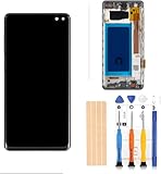 Qvouaw TFT LCD for Samsung Galaxy S10+ Plus G975 Digitizer Screen Touch Assembly Replacement LCD Display G975F/DS G975U G975W 6.4 inch with Prism White (Prism White)