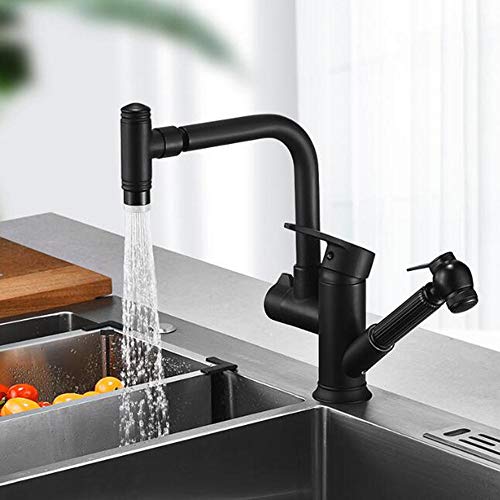 Grifo de cocina contra salpicaduras con cabezal orientable para fregaderos profundos 2
