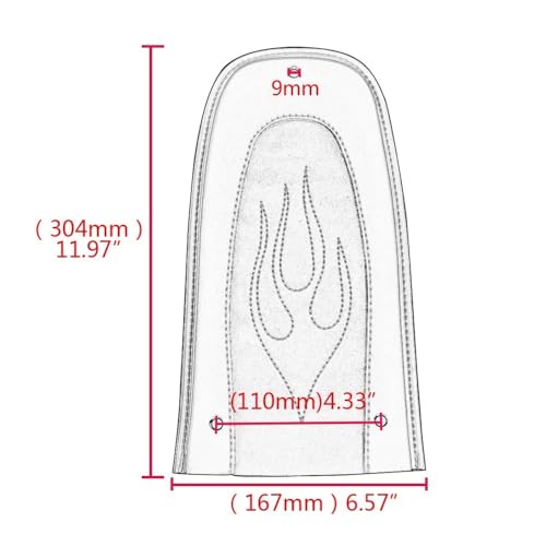 Pechera trasera con llamas para viajes largos en moto Road Glide y Street CVO 3