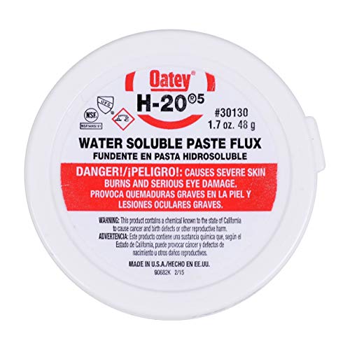 Oatey 30130 H205 flux soluble dans l'eau pâte à souder de 1.7 oz