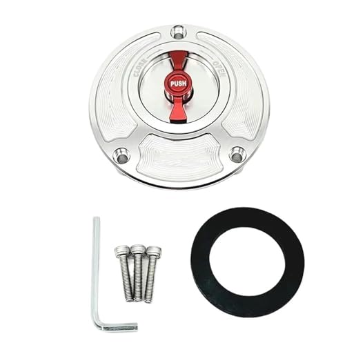 ���}�n YZF R1 R3 R25 R6 R125 250 2010-2023 �I�[�g�o�C CNC �R���^���N�L���b�v�ɓK��(Sliver Red)