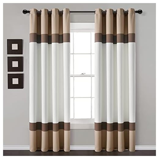 Lush Decor Alexander Color Block Curtains
