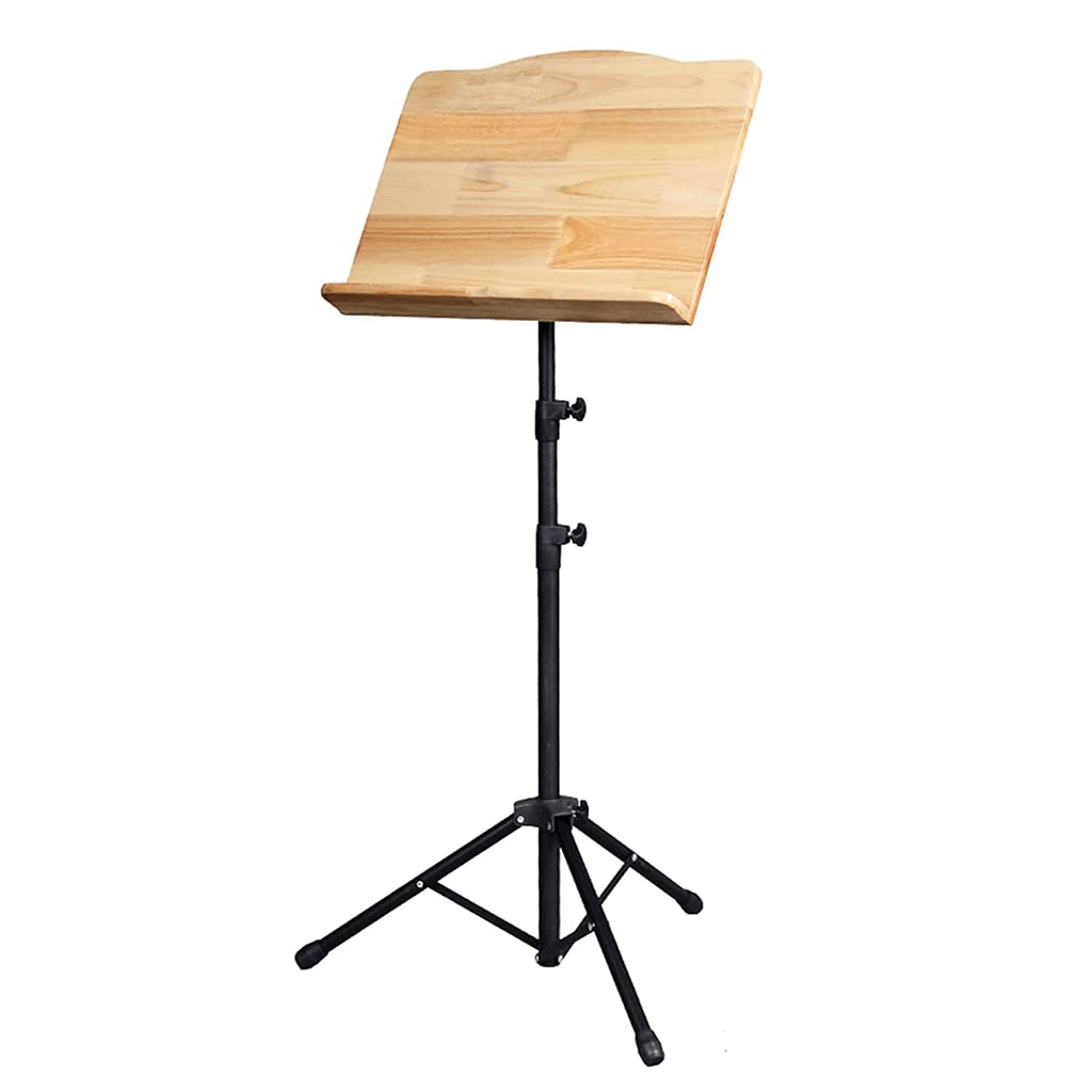 Leggio di musica regolabile Supporto portatile pieghevole spartiti leggio legno metallo rack treppiede colore legno