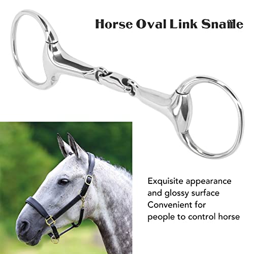 Snaffle bite 125mm résistant à l'usure avec maillon ovale pour une communication douce
