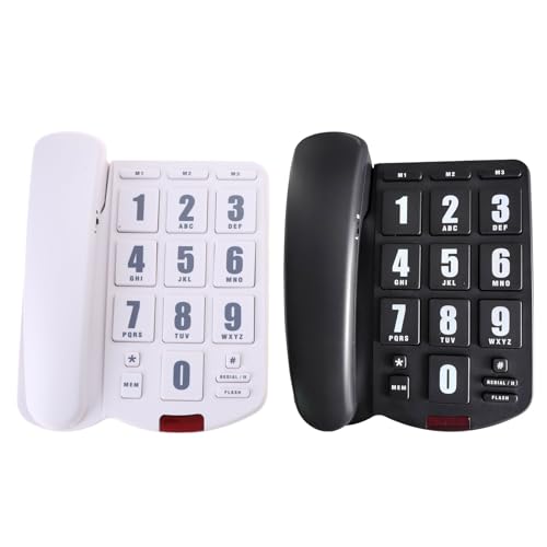 Teléfono fijo con teclas grandes para adultos PK3000 negro miniatura 5