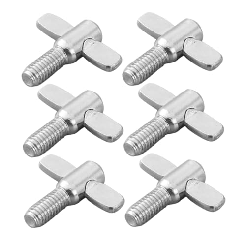 VICASKY Juego de herramientas para batería de platillos – 6 piezas de accesorios de tornillo de ala de metal para reparaciones eficientes