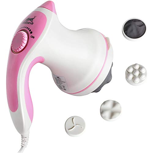 KINGSWELL Handheld Electric Deep Massager, Portable Body Electric Body Massager with 3 Different Massage Heads, Suitable for Home, Gym and Office