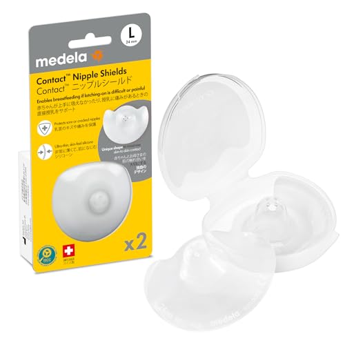 メデラ Medela 乳頭保護器 コンタクトニップルシールド Lサイズ 24mm 授乳中の乳首を保護 赤ちゃんの吸てつをサポート 母乳育児をやさしくサポート