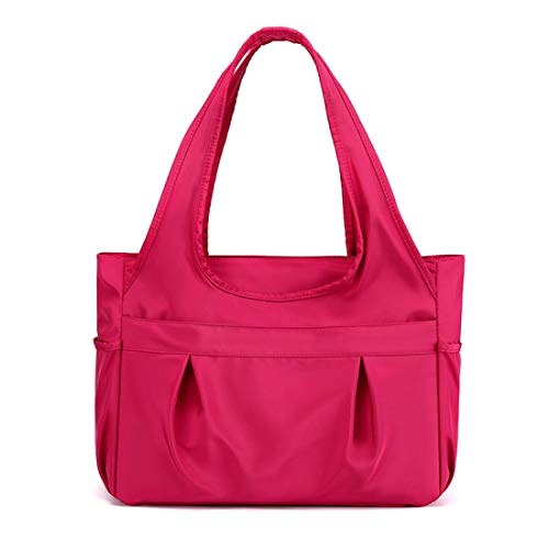 Bolso tote para mujer de nailon ligero, bolso grande con múltiples bolsillos, bolso de hombro para trabajo y viaje miniatura 1