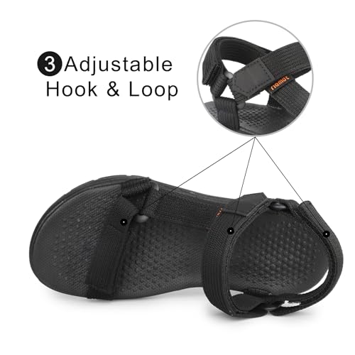 riemot Women's Men's Sports and Outdoor Quick Drying Sandals with Arch Support Adjustable Open Toe Lightweight Beach Sandal2