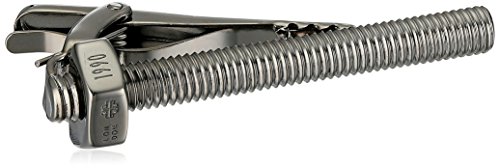 Tateossian Gunmetal Plain Nut and Bolt Tie Clip