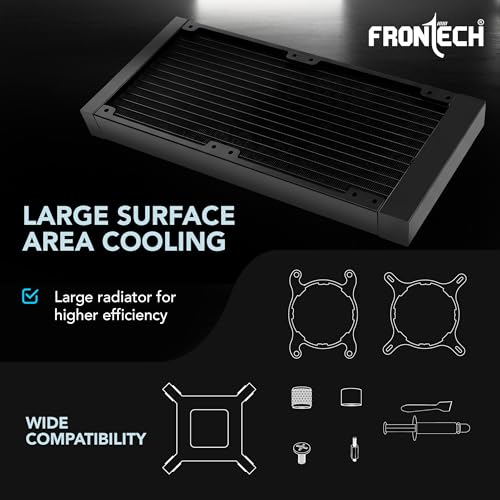 Image of Frontech 360mm AIO Liquid Cooler | ARGB Sync | 1800 RPM PWM Fans | Supports Intel LGA 1700 /1200 /115x, AMD AM4 /AM5 | 1 Year Warranty (CPF-0010)