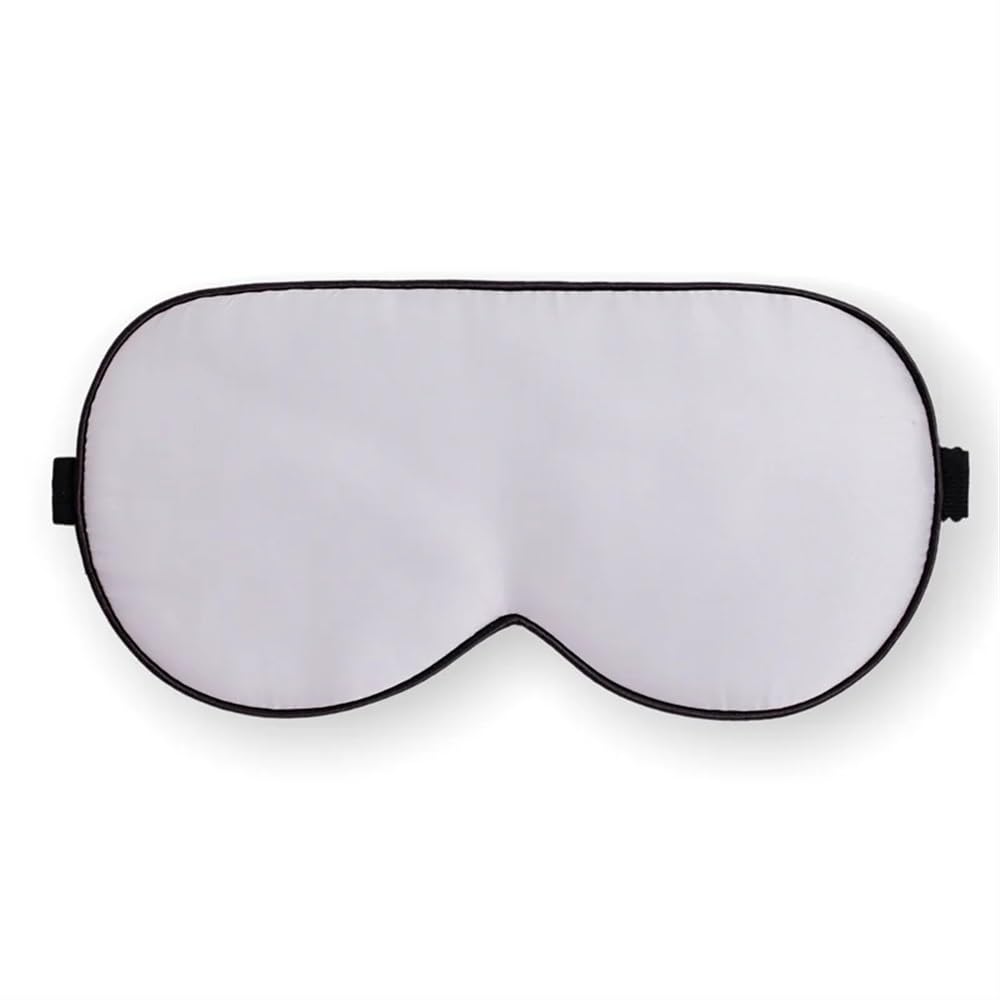 Mascherina per occhi in seta di gelso, per adulti, morbida, liscia, per dormire, fascia elastica (grigio argento, 4 pezzi)