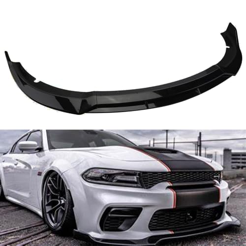 LONGKEES Front Bumper Lip Compatible with 2015-2023 Charger SRT RT GT SXT,4pcs Matte Black ABS Car Front Spoiler Diffuser Splitter by LONGKEES - Used condition - US$69.25