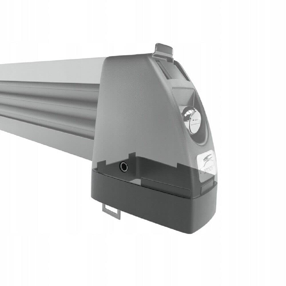 QLS Ski und Snowboardhalter Ski Lock 5 58 cm mit Schloss Schwarz | Transport von bis zu 5 Paar Ski oder 4 Snowboards mit Diebstahlschutz passend für T Profil Rechteck Oval und Aero Träger