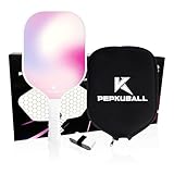 Pickleball Paddles Pink for Women Fiberglass Paddle Ball Set - Lightweight & Durable Rackets with Comfort Grip, Includes 1 Paddle Cover,1 Grip Tape, for Indoor/Outdoor (Pink)