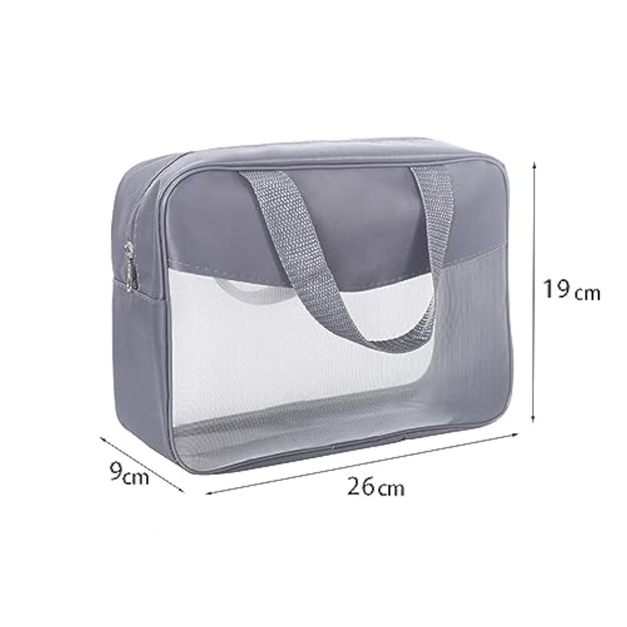Men's Portable Travel Cosmetic Bag, Silver