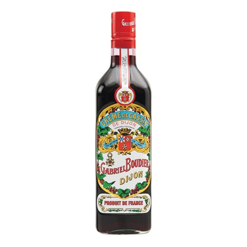 Gabriel Boudier Creme de Cassis Blackcurrant Liqueur - 50cl 20% ABV - Crème de Cassis Dijon - Premium French Fruit Liqueur for Cocktails and Mixing
