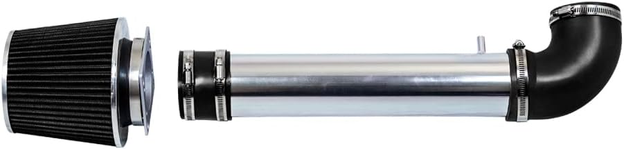 RSG CHROME PIPE with BLACK Short Ram Intake Kit with Filter Compatible For 88-95 Toyota Pickup 4Runner 2.4L 22RE