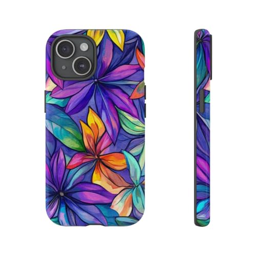 Coque iPhone 15 fleurie et ultra résistante pour une protection chic