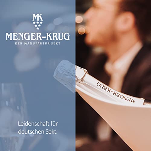 MENGER KRUG Chardonnay Brut Sekt (1 x 0,75 l) - hervorragender Sekt in Champagner-Qualität aus der Menger-Krug Sektmanufaktur, Traditionelle Flaschengärung, handwerkliche Herstellung in Deutschland