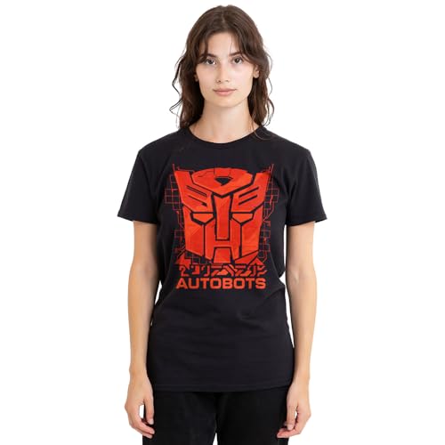 T-Shirt Transformers Femme Logo Autobot Tech Icon Noir Generations haut de gamme