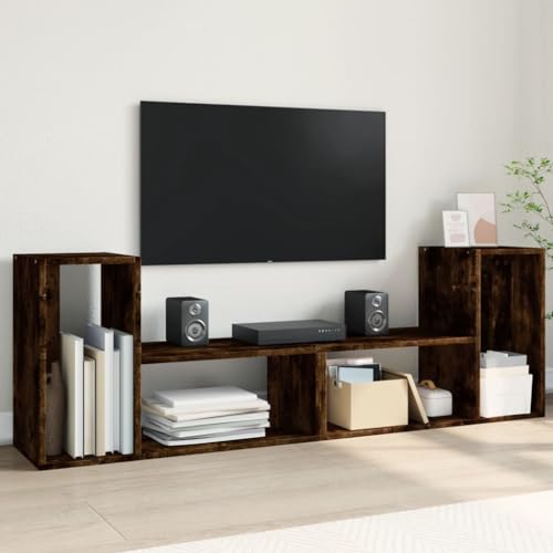 ShGaxin TV-möbler 2 st träteknik rökt ek 75 x 30 x 50 cm, TV-bord, TV-skåp, TV-skåp, TV-bord, vardagsrumsmöbler, vardagsrumsbord TV - 840790
