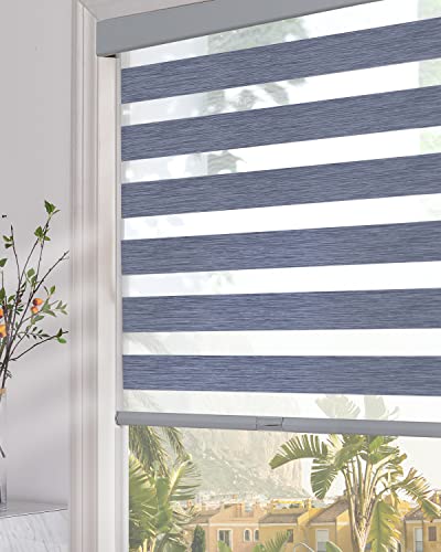 Persilux Blackout Cordless Zebra Blinds for Windows (36