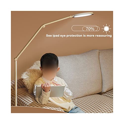 Lámpara de pie LED regulable y cuello de cisne para leer en el salón o dormitorio 4