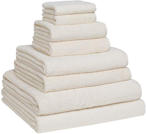 Home and Plan Set de toallas de baño de 100% algodón turco con 2 toallas de baño (Pack de 8) Marfil