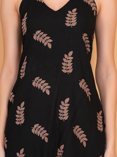 Image of FIMS - Fashion is my style Rayon Short Kurti for Women, Ethnic Printed, Black Sleeveless Kurtis, Summer Wear, Ideal Gift for Girls
