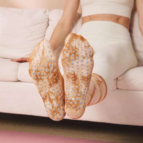 Grip Socks Pilates for Women- Cute Pilates Socks- Tie Dye Non Slip Grippy Sock Woman for Yoga Barre Dance2
