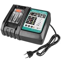 QUPERR DC18RC Ersatz-Ladegerät für Makita DC18RA DC18RD DC18SD DC18SF – Kompatibel mit Makita 14,4V–18V Lithium-Ionen-Akkus BL1830 BL1840 BL1850 BL1430 BL1815N usw.