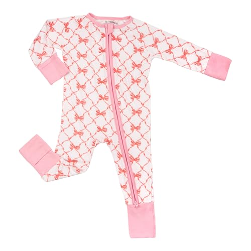 LollyBanks Baby Pajamas, 2-Way Zipper Romper, 95% Viscose Made from Bamboo and 5% Spandex, Baby Sleepers