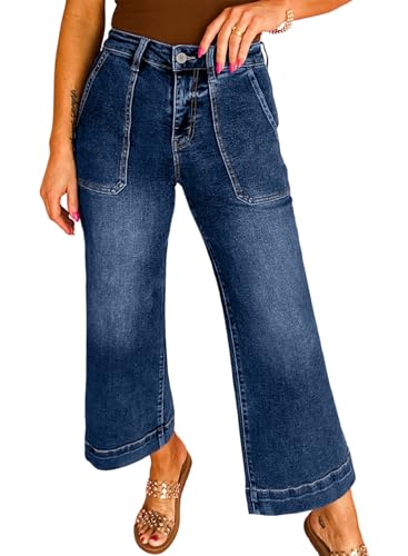 Astylish Women's Stretchy Breathable Wide Leg High Waisted Baggy Trendy
