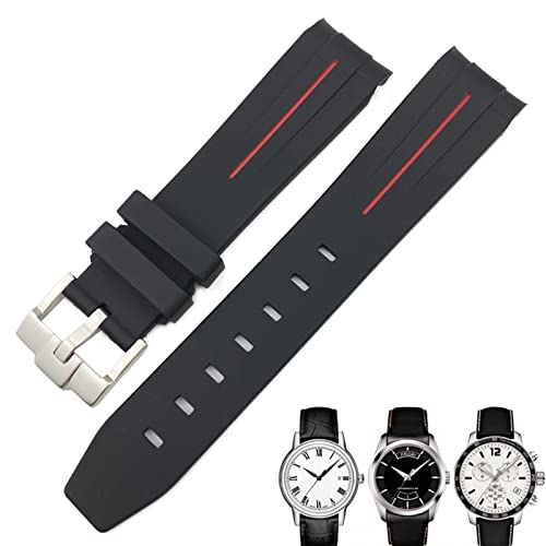 Bracelet caoutchouc incurvé 20mm anti-transpiration pour Tissot PRC200 et Rolex