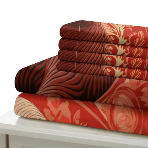 Housse de couette morse lit simple parure de lit microfibre 3 pièces - 6