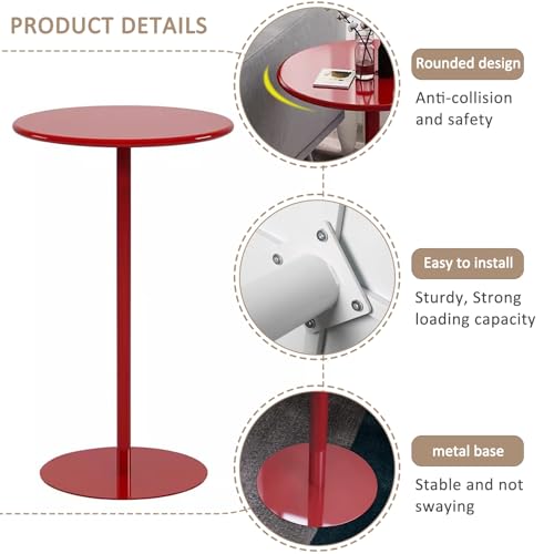 Mesa de comedor de metal alta de diseño moderno para salón 5