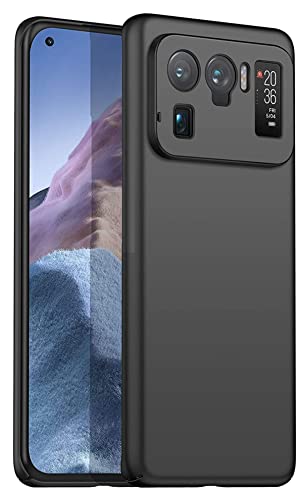 Image of Mobile Back Cover Case for Xiaomi Mi 11 Ultra (Silicone Case|CameraProtection|Black SC1510)