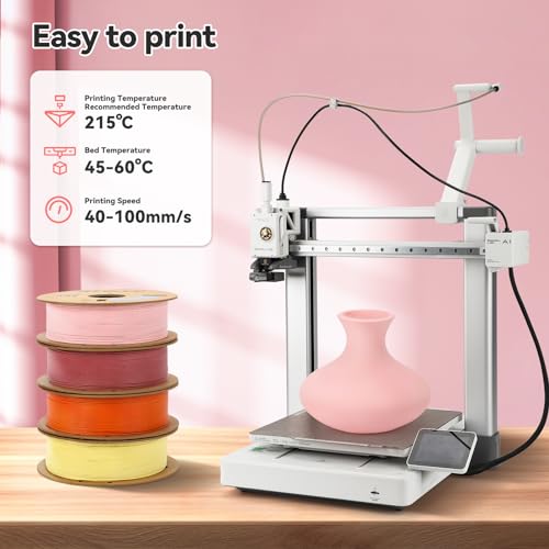 Image of 3DHoJor Matte PLA Filament 1.75mm, Upgrade 1kg Cardboard Spool PLA Filament 1.75 PLA 3D Printing Filament, Print with Most 3D Printers Using 3D Filament-Peach Pink